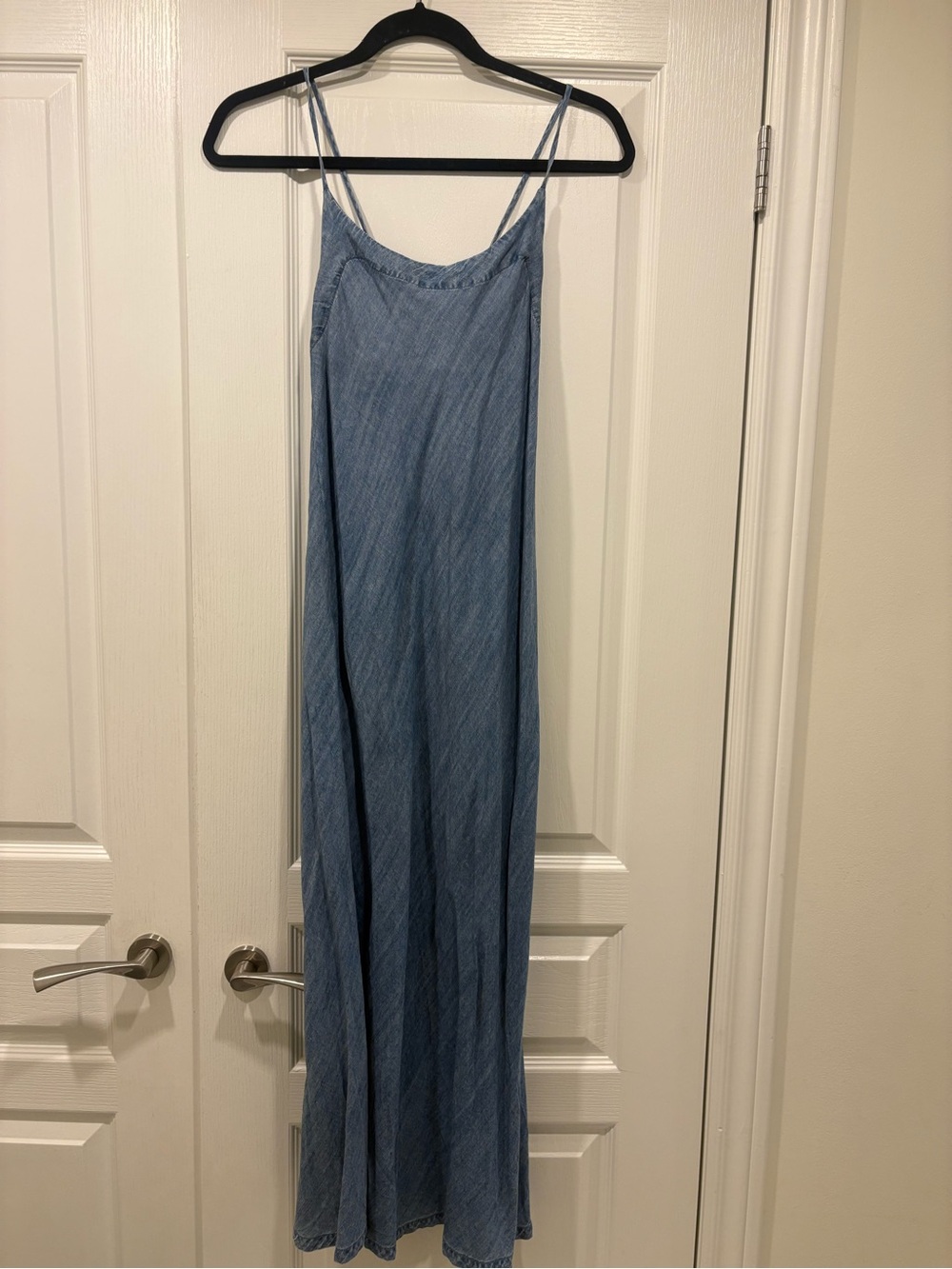 Splendid Light Blue Indigo Denim Slip Midi Dress - Picture 2 of 9